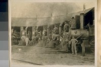 The Round House for the Steam Trains at the N.W. cor. Presidio & Calif. Sts. in 1895
