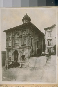 Dr. Tolano [Toland] Medical College, S.E. cor. Stockton & Francisco St. in 1870. 1875 [?]