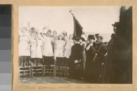 Photo same with the children singing. [Groundbreaking for the new City Hall.]