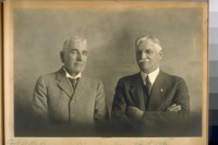 Thos. P. Burns, Ass. Mgr. S.F. Clearing House, S.F. Calif. April 1923. Jesse B. Cook, Police Commissioner, San Francisco, April 1923