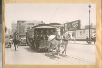 Mayor James Rolph Jr. driving same car. [Last horse car on Market St.]