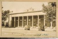 Back of this Bldg. facing on the other street is the house in which I was born, Feb. 10/60, cor. 9th & F Sts. This Bldg. is at the cor. 9th & E St. Merrysville [Marysville], Calif. Oct. 1935