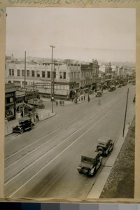 North on Mission St. from 20th St. showing cor. 19th & Mission St