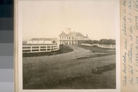 The old Ocean House at the One Mile Track near Lake Merced. About 1870