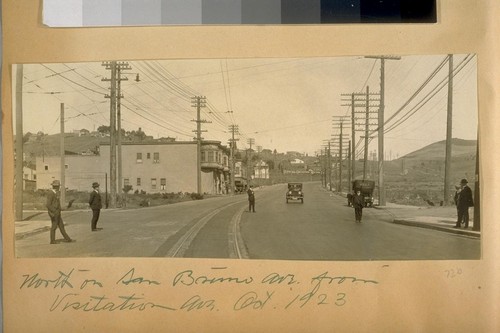 North on San Bruno Ave. from Visitation Ave. Oct. 1923