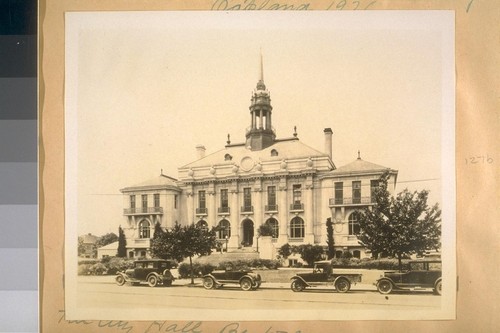 The City Hall Berkeley in 1926, at Allston and Grove Sts