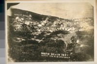 North Beach 1851 Court. by M. B. Ehrman. North Beach from Mason and California Sts. in 1851