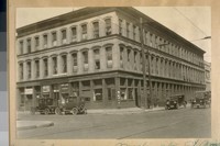 N.W. cor. Sansome & Washington St. April 1924. This building was built in 1856