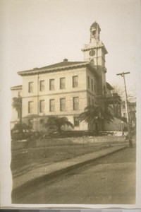 This is the county court house of Tuolumne Co. Calif. at Sonora. Taken Jany. 23/29. See the snow at the court house
