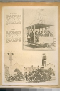 (To the right) One of the first street cars in Piedmont was the overhead cable car as shown in the