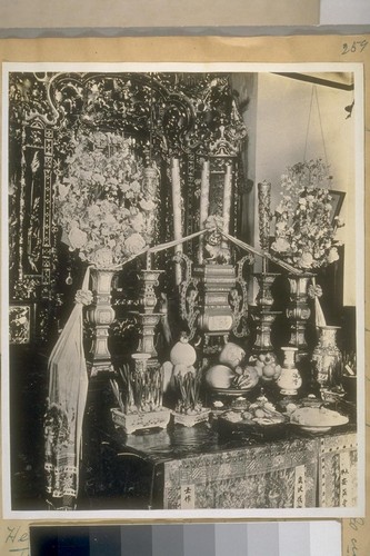 Head quarters of the Suey Sing Tong of San Francisco China Town. 1929