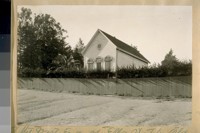 At the West End of Ellis St. The Old Chapel in Calvary Cemetery. Built about 1870