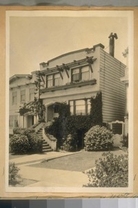 My home on the West side of 45th Ave. near Geary St. or at 527-45th Ave. April 1928. Jesse B. Cook
