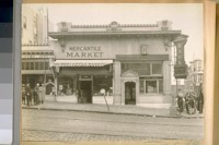 Mercantile Trust Co. of Calif.'s Office at the S.W. cor. Hyde & Pacific Sts., where on April 9/25 at 2 P.M. Felix Sloper, a paroled convict, while robbing this bank shot Police Officer Geo. W. Campbell who was trying to arrest him. The Officer was shot in the stomach and from which he died on April 11/25 at 10 A.M. Sloper is in the City Prison