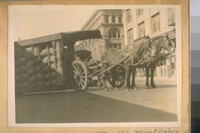 A two horse truck on the west side of Davis St. near Sacramento St. April 6/28