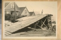 Building a retaining wall on York St. at Holladay Ave. April 1928
