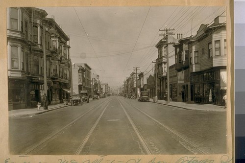 East on McAllister St. from Octavia St. Sept. 1924