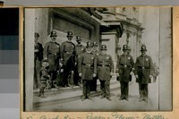 L. to R. Back Row - Regan - Glynn - Butler - Tracy. Front Row - Chas. Skelly (now Sect. to the Police Commissioner), - Browley - Owens - and Nobman - Sept. 1902