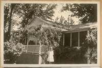The House of John Shire at Sonora- Tuolumne Co. Calif. Aug. 9/28. With his Grand Daughter Miss Dorothy Hoffmann. Shire