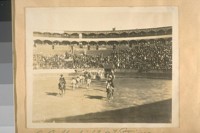 The Bull fighters are entering the Ring. A Bull fight at Tijuana, Lower Calif., 1914