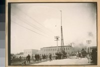 Testing Water Tower on Bay St., 1914, S.F. [San Francisco] Fire Dept