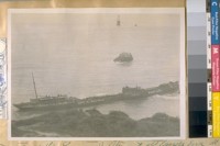 The Wreck of the Lyman J. Stewart off lands end at the entrance of San Francisco Bay. Photo taken May 1926