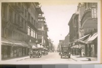 North on Grant Ave. from Pine St. in 1929. China Town - San Francisco