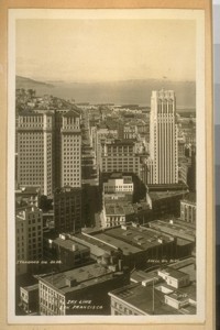 Sky line, San Francisco. Standard Oil Bldg. Shell Oil Bldg. Piggott Photo