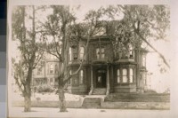 Front view of the old Bell and Mama Pleasance [Mary Ellen Pleasant] Home. S.W. cor. Bush & Buchannan [Buchanan] Sts. March 1926