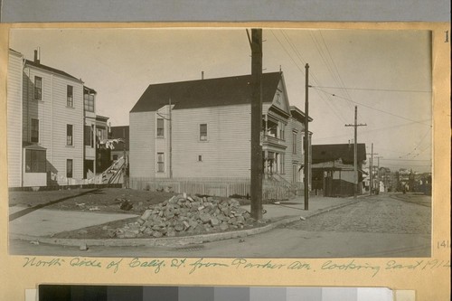 North side of Calif. St. from Parker Ave., looking East, 1914