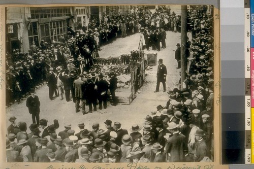 Burning opium and opium pipes on Dupont St., bet. Clay and Washington Sts. By U. S. Government Officers about 1917