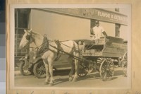 A one horse Ice Cream wagon on the north side of Merchant St. bet. Sansome & Battery Sts. April 5/28. Known as the Hoky Poky man