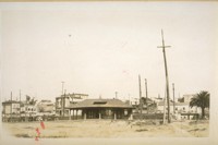 View of the Second Rail Road Station built in Brooklyn now East Oakland at the foot of 13th Ave. Oct. 5/28