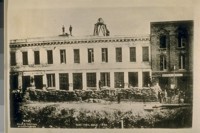 Old Fort Gunny Bag - on south side of Sacramento bet. Battery & Front St. Vigilance Committee of 1856. Mills & Vantine Wines & Liquors