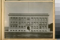 Two photos of the Newton J. Tharpe Commercial School. Grove St. bet. Polk and Van Ness Ave., 1910