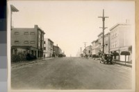 West on Balboa St. from 14th Ave. Aug 30/27. 2nd photo showing the crowd after the auto was blown up