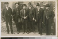 Left to Right--Lieut. Molloy--Lieut. Fenessey Wm.--Chinaman Hop Head--Wm. Quinn now Chief of Police--police officer Johnson who resigned from the Police Dept. and was later arrested smuggling narcotics--Dan J. O'Brien now retired Chief of Police--Photo taken about 1920