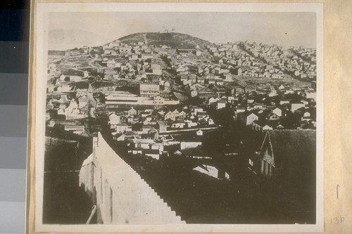 East on Hyde & Lombard St. in 1860. Showing the first Convent