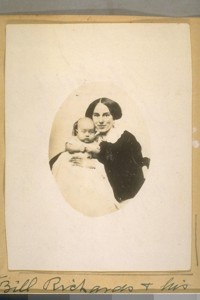 Bill Richards & his mother in 1846 at San Francisco. Res. Yerba Buena St. bet. Clay & Sacramento Sts. and Taylor & Mason Sts