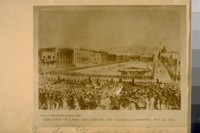 Execution of Casey and Cora by the Vigilance Committee, May 22, 1856. From a lithograph printed in 1856