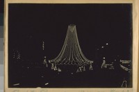 Portola Parade 1910 cor. Market and Kearny St. night time