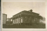 This is the last home left standing on the Old Point Lobos Toll road now Geary St. between 27th and 28th Aves. On the South side of the St. it was known as the Lewis House and was built about 1865. Taken 11/24/24