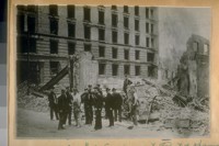 Wreck of old #12 Engine at Post & Kearny in the April 18th, 1906 fire