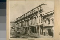 The Old Calif. Theater on the North side of Bush St. bet. Kearny & Dupont St. in 1870