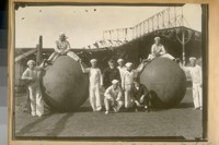The medicine ball of the U.S. Navy at the Ewing Field. S.W. cor. Masonic Ave. & Turk St. Mar. 1922