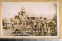 June 1936. View of Winchester Mystery House before the earthquake near San Jose, Calif