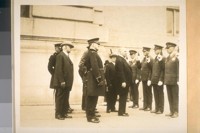 Nov. 3/28. The same inspection--S.F. [San Francisco] Police Dept. with Capt. Fred Lemon, Jesse B. Cook, Chief of Police W. J. O'Brien, Pres. Theo. J. Roche and Mayor Jas. Rolph Jr