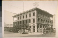 The last of the old Chinese Building. N.W. cor. Montgomery and Calif. Sts. March 5/26. Simon [Symon] Bros. are now wrecking it