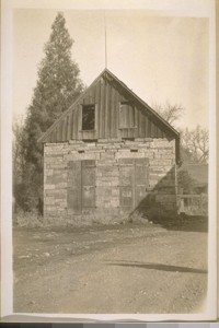 This stone building stands next to the hotel at Tuttletown Tuolumne Co. Built in 1850