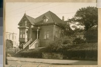 The last house left standing, that was built on the old Presidio Road now Union St. at the S. E. corner Union and Gough Sts. Built about 1875 it was built for Miss Emma McElroy by her father who lived next door in the Octagon House
